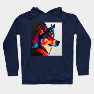 Siberian Husky Pop Art Design Hoodie